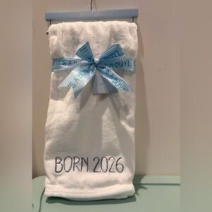 Super Soft Logan & Lilly “Born 2026” Baby Blanket- NWT